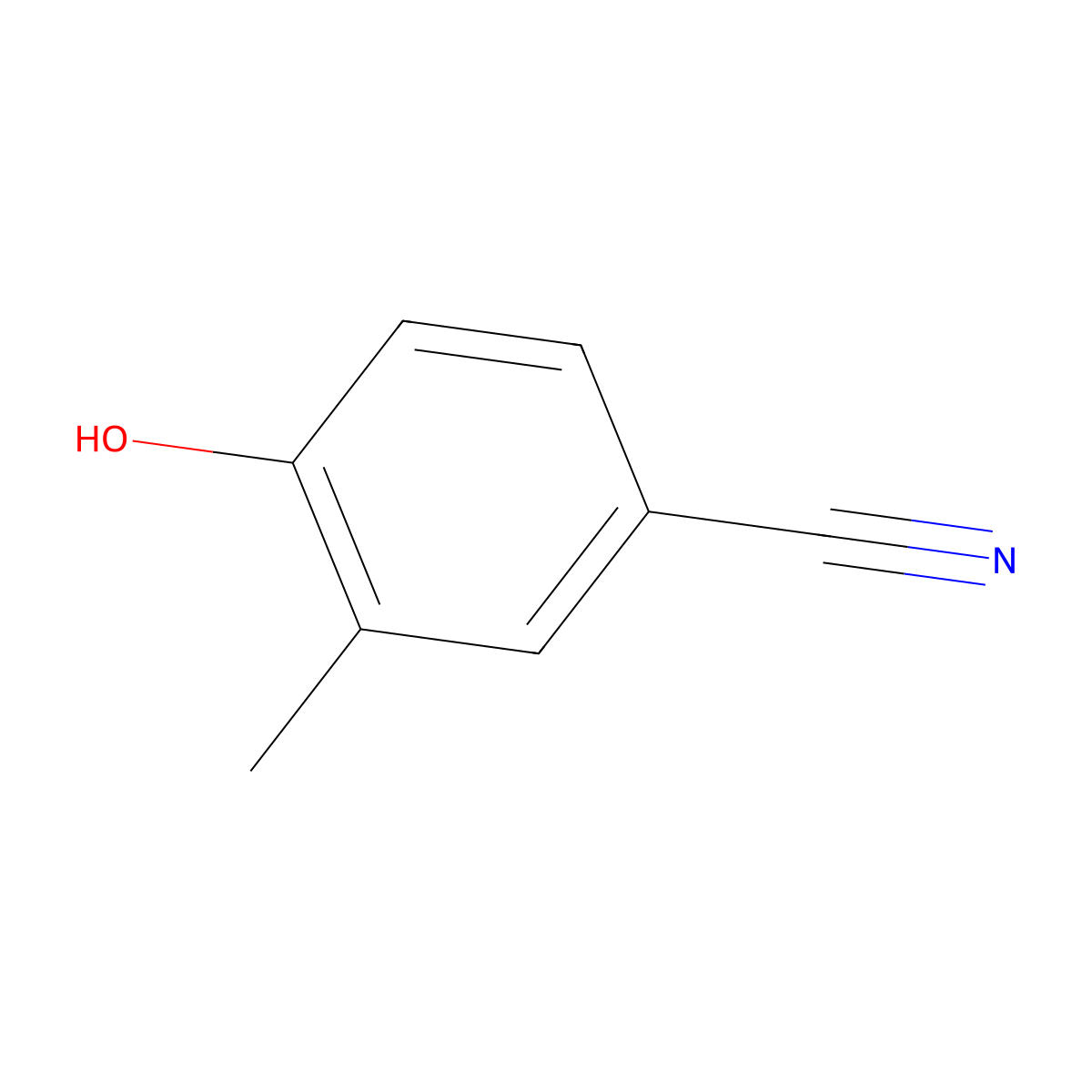 4-Hydroxy-3-methylbenzonitrile molecular structure, CAS 15777-70-5
