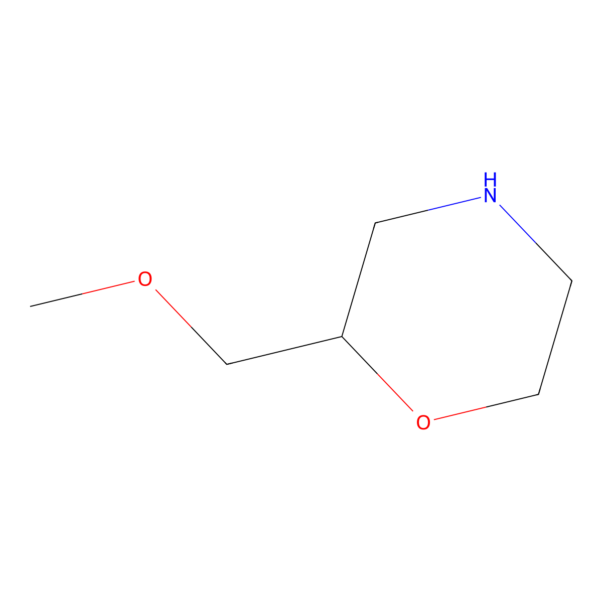 (2S)-2-(methoxymethyl)morpholine molecular structure, CAS 157791-20-3
