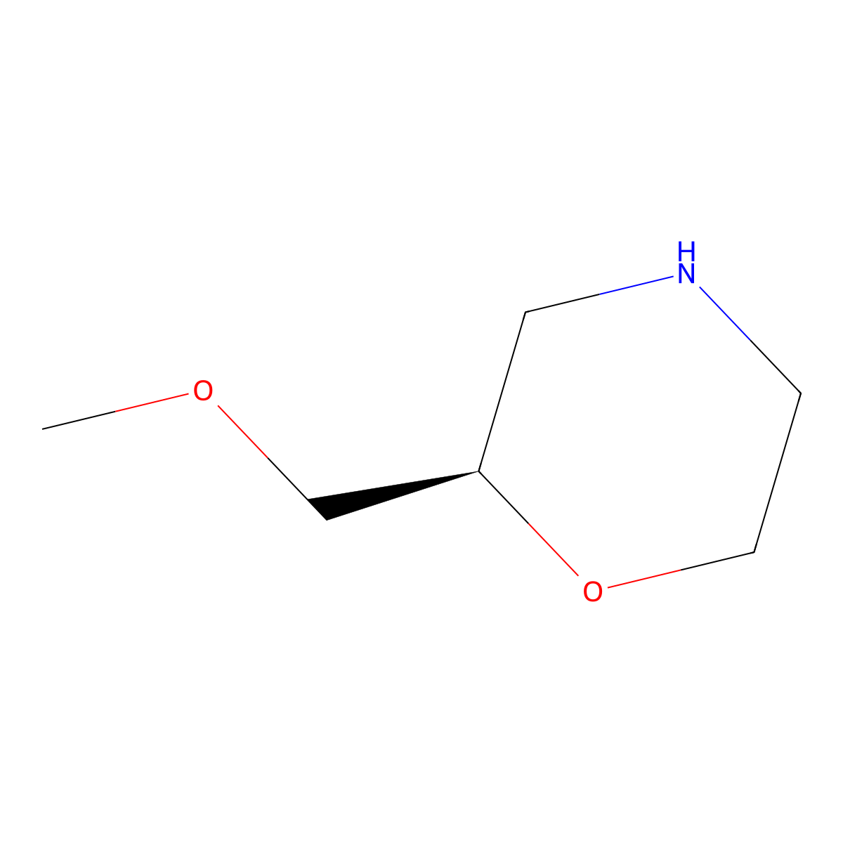 (2R)-2-(Methoxymethyl)morpholine molecular structure, CAS 157791-21-4