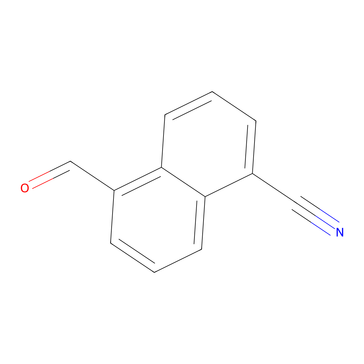 5-Formylnaphthalene-1-carbonitrile molecular structure, CAS 157796-39-9