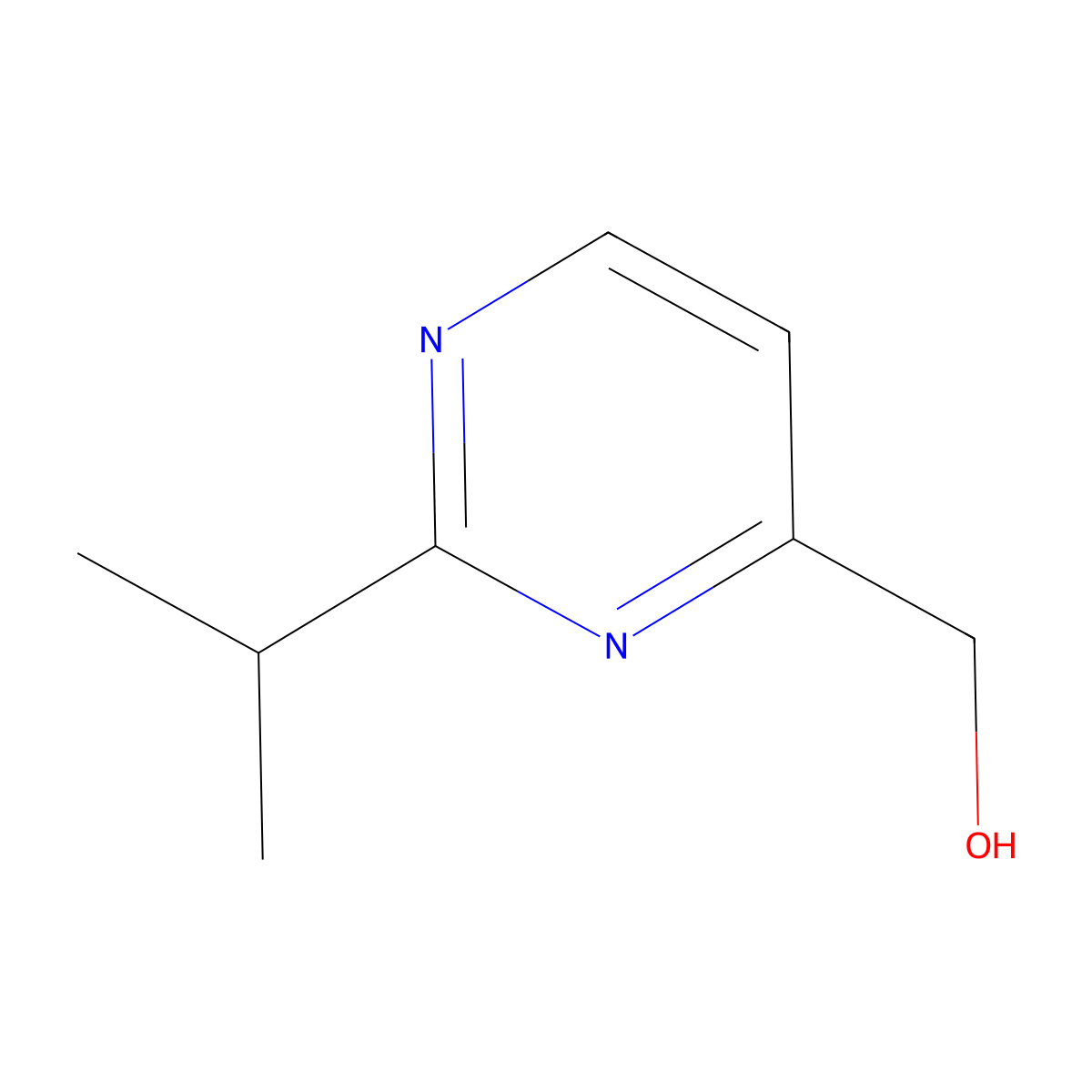 (2-Isopropylpyrimidin-4-yl)methanol molecular structure, CAS 157799-70-7