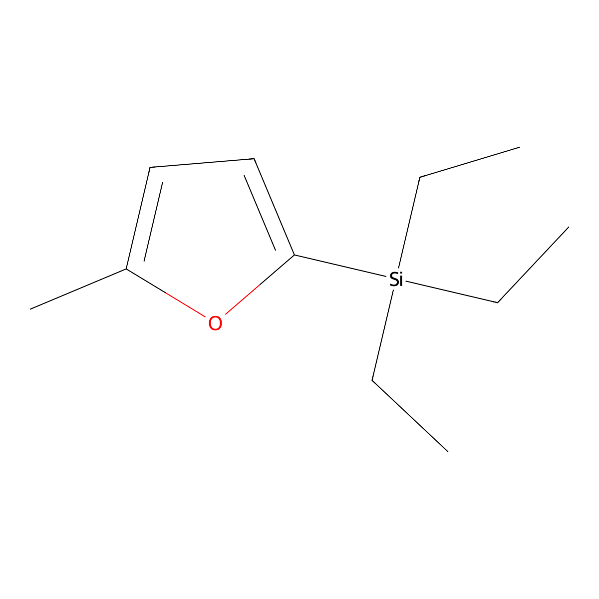 2-Methyl-5-(triethylsilyl)furan molecular structure, CAS 1578-30-9