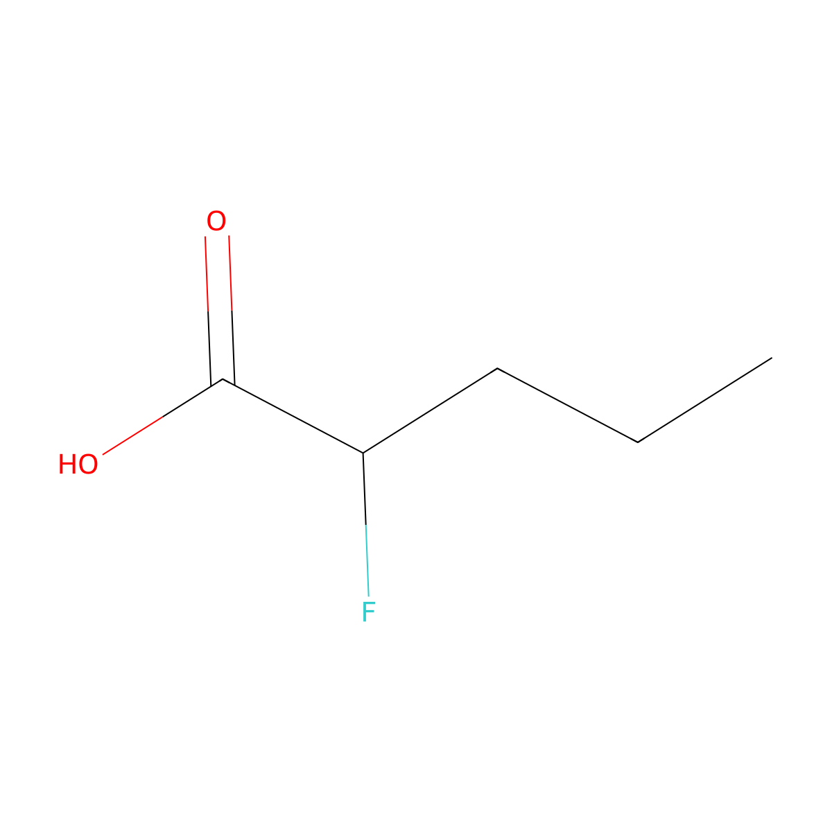 2-Fluoropentanoic acid molecular structure, CAS 1578-56-9