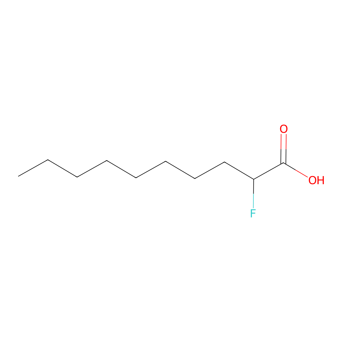 2-Fluorodecanoic acid molecular structure, CAS 1578-60-5