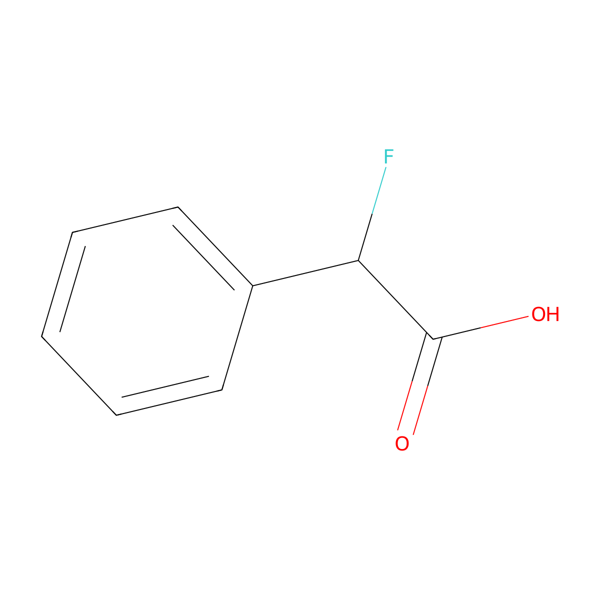 Fluorophenylacetic acid molecular structure, CAS 1578-63-8