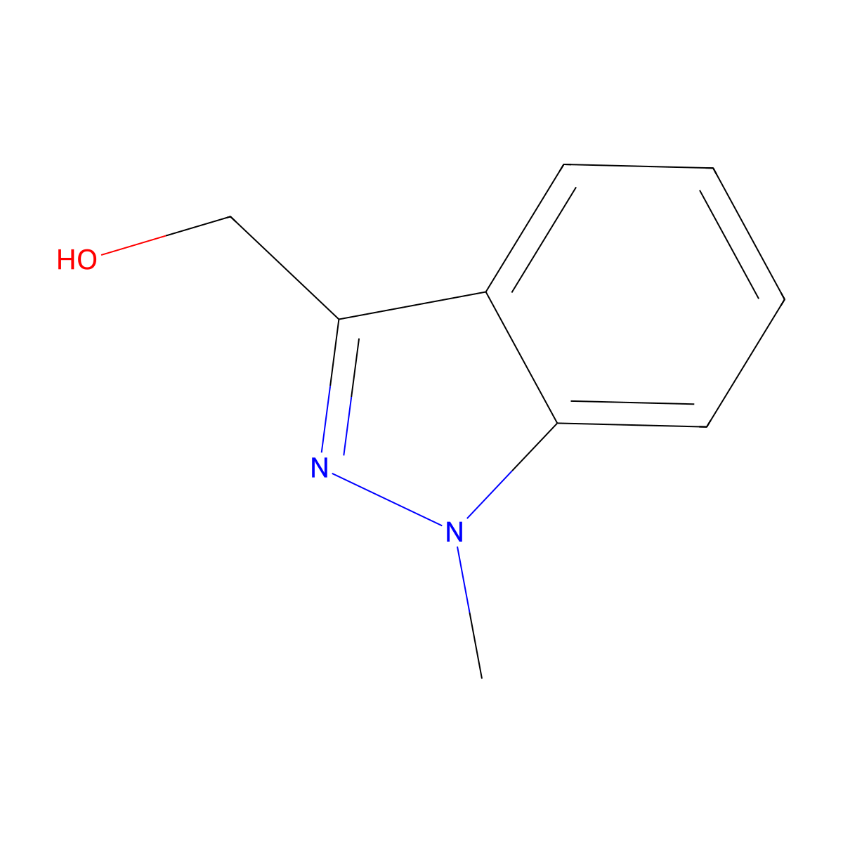 (1-methyl-1H-indazol-3-yl)methanol molecular structure, CAS 1578-96-7