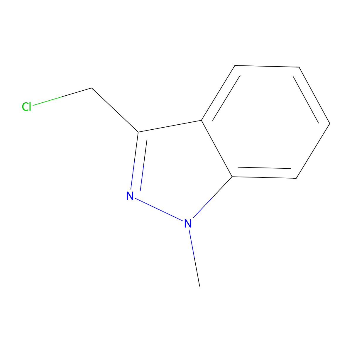 3-(chloromethyl)-1-methyl-1H-indazole molecular structure, CAS 1578-97-8
