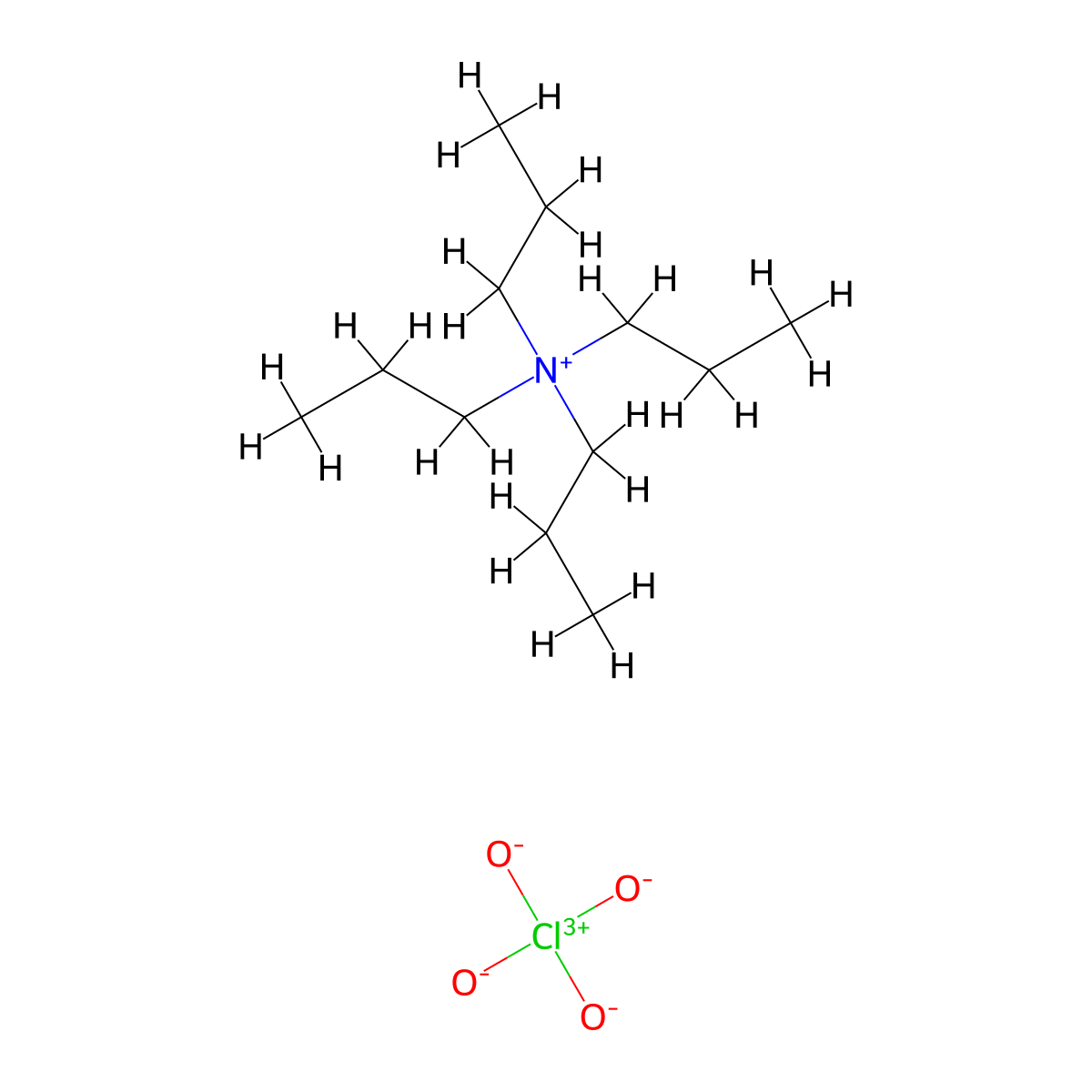 Tetrapropylammonium perchlorate molecular structure, CAS 15780-02-6