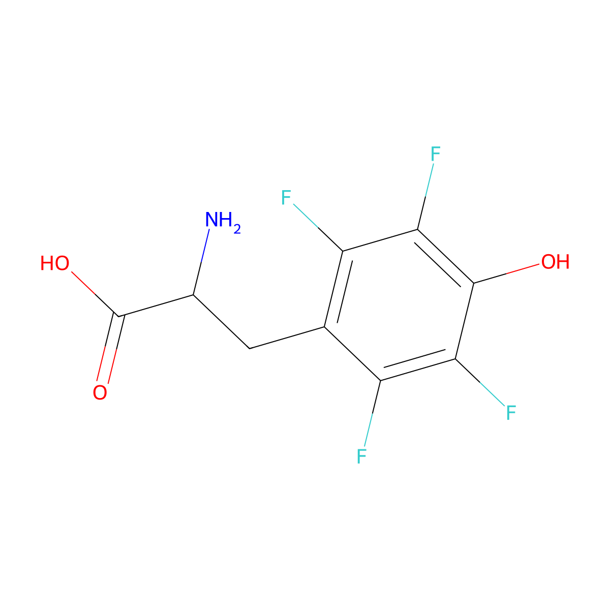 (2S)-2-amino-3-(2,3,5,6-tetrafluoro-4-hydroxyphenyl)propanoic acid molecular structure, CAS 157807-84-6
