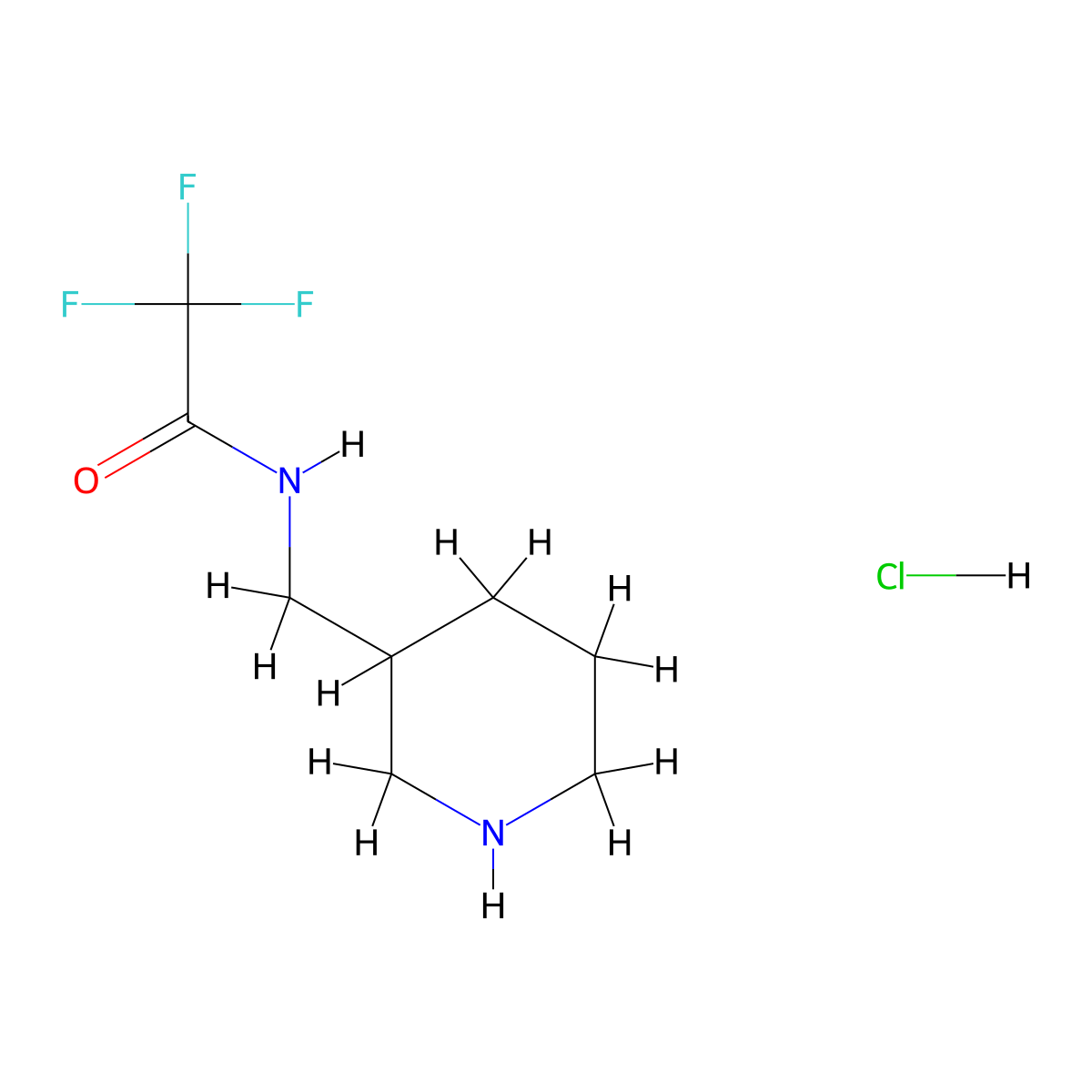 2,2,2-trifluoro-N-[(piperidin-3-yl)methyl]acetamide hydrochloride molecular structure, CAS 1578106-18-9