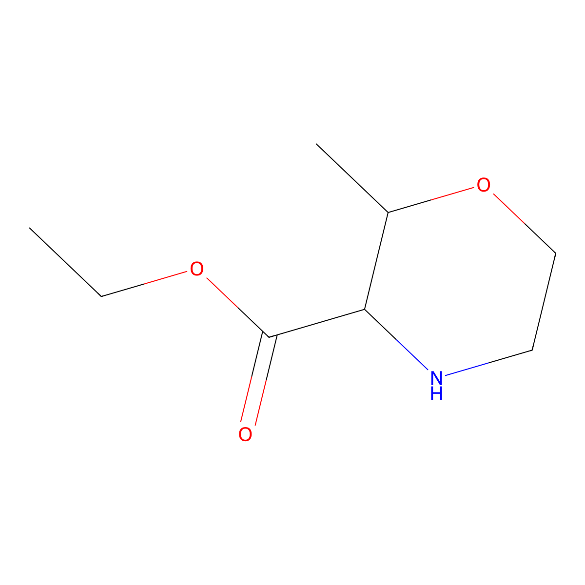 ethyl (2R,3S)-2-methylmorpholine-3-carboxylate molecular structure, CAS 1578156-56-5