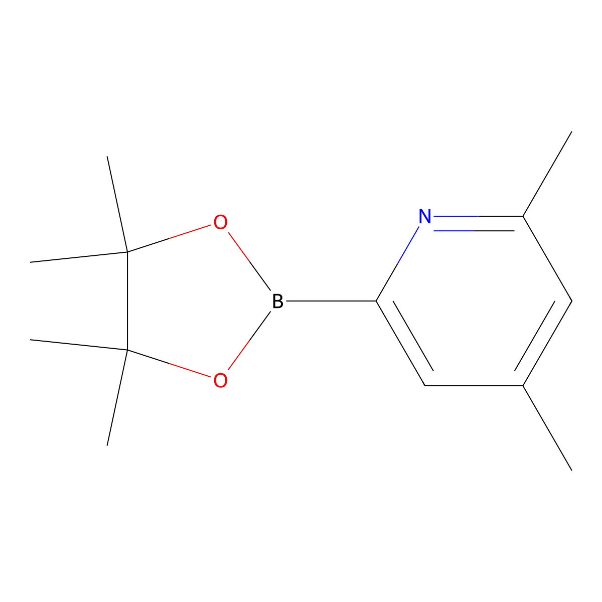 2,4-Dimethyl-6-(4,4,5,5-tetramethyl-1,3,2-dioxaborolan-2-YL)pyridine molecular structure, CAS 1578190-45-0