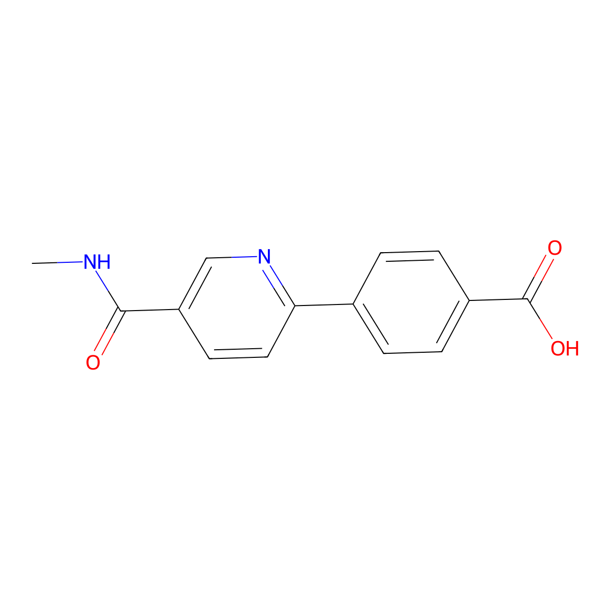 4-(5-Methylcarbamoyl-pyridin-2-yl)-benzoic acid molecular structure, CAS 1578190-86-9