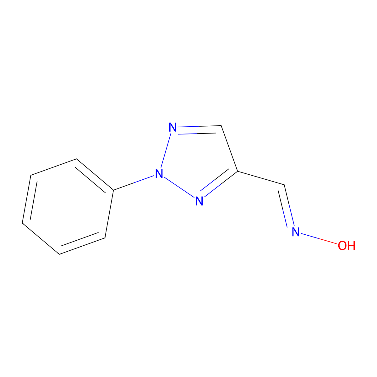 N-[(2-phenyl-2H-1,2,3-triazol-4-yl)methylidene]hydroxylamine molecular structure, CAS 1578191-39-5