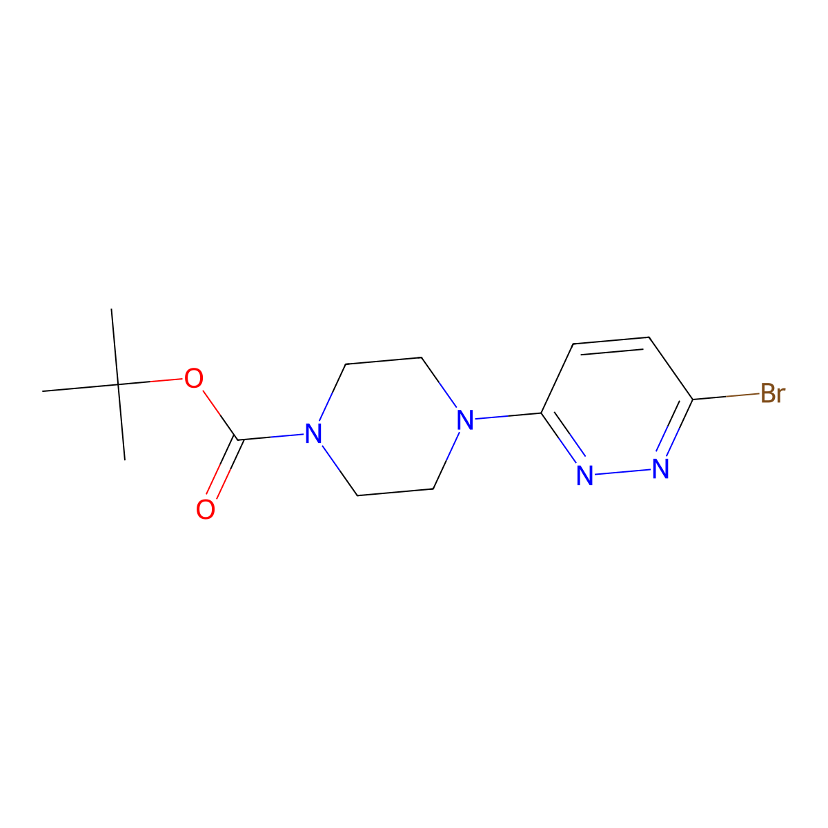 Tert-butyl 4-(6-bromopyridazin-3-yl)piperazine-1-carboxylate molecular structure, CAS 1578204-25-7