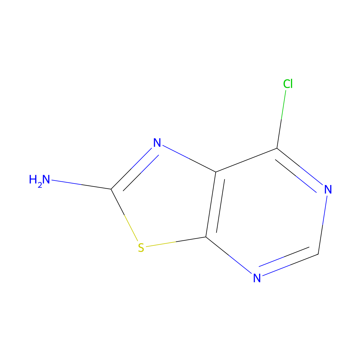 7-Chloro-(1,3)thiazolo(5,4-d)pyrimidin-2-amine molecular structure, CAS 1578216-09-7