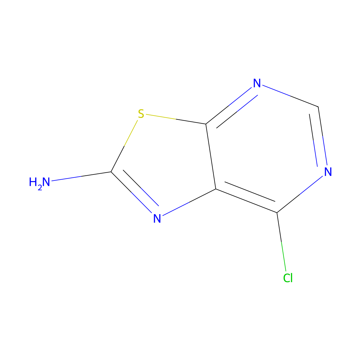 7-Chloro-(1,3)thiazolo(5,4-d)pyrimidin-2-amine molecular structure, CAS 1578216-09-7