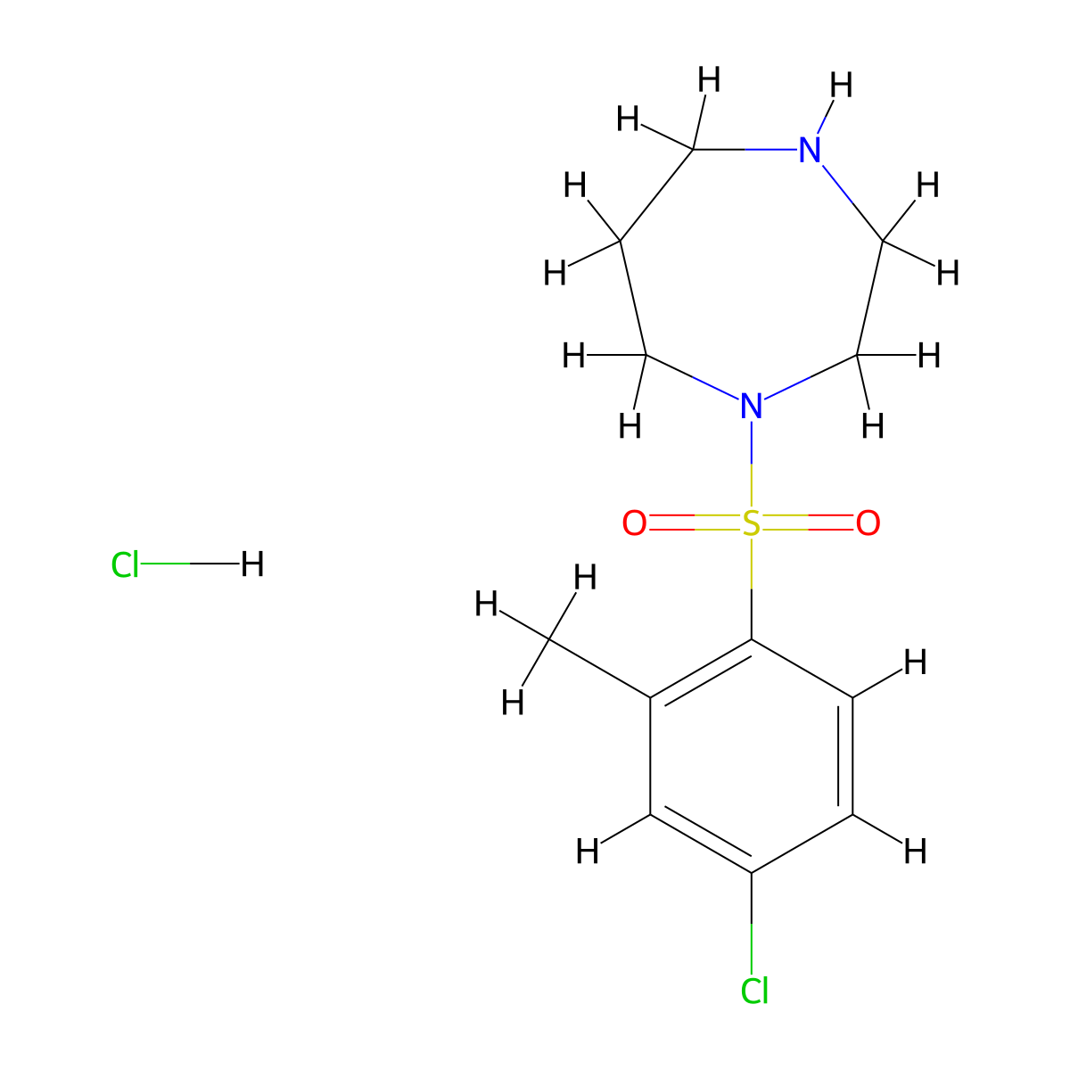 1-(4-Chloro-2-methylbenzenesulfonyl)-1,4-diazepane hydrochloride molecular structure, CAS 1578225-57-6