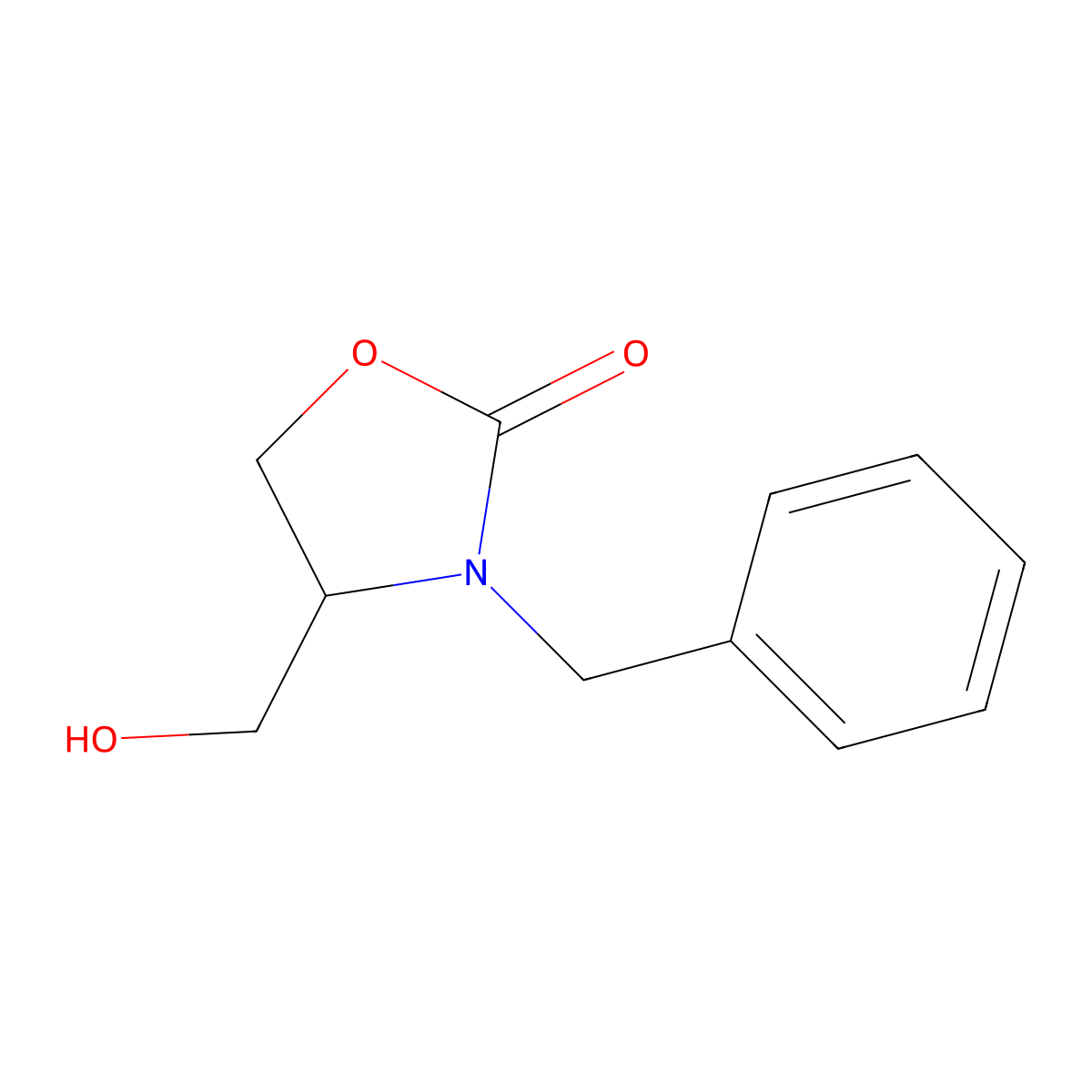 (4R)-3-Benzyl-4-(hydroxymethyl)-1,3-oxazolidin-2-one molecular structure, CAS 157823-75-1