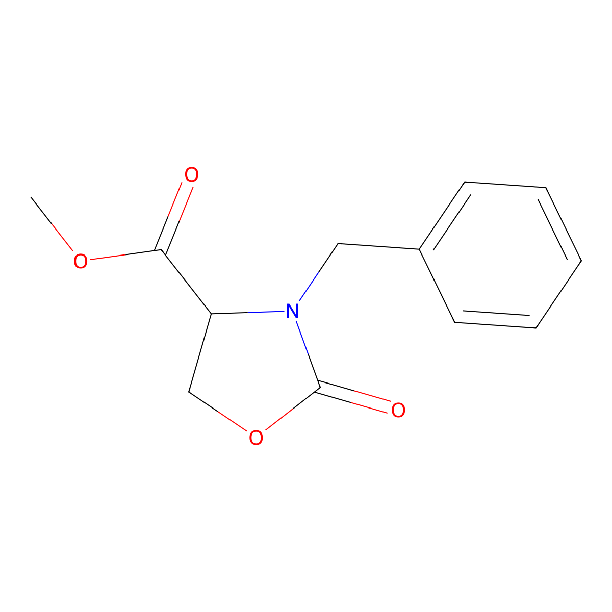 (S)-Methyl 3-benzyl-2-oxooxazolidine-4-carboxylate molecular structure, CAS 157823-76-2