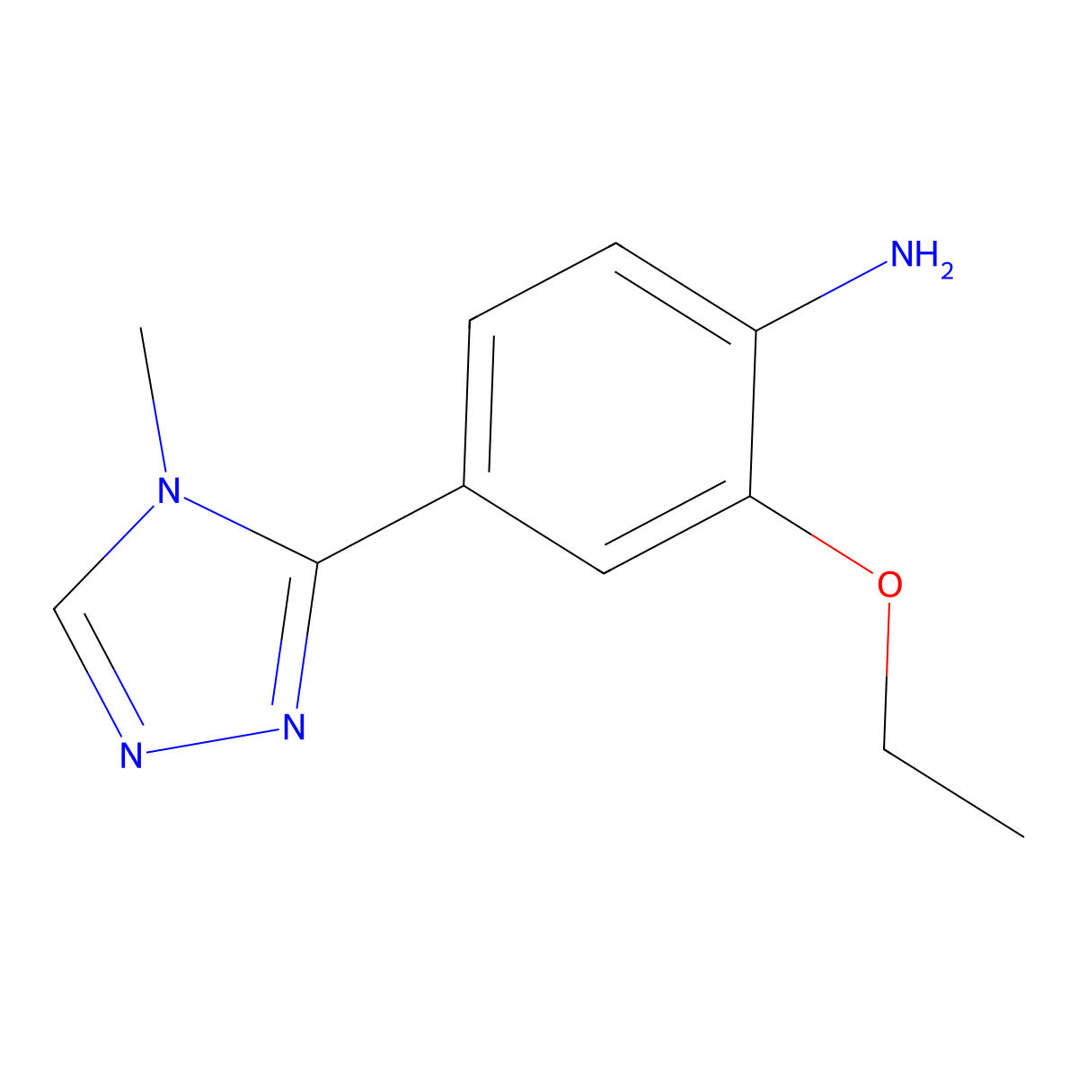 2-Ethoxy-4-(4-methyl-4H-1,2,4-triazol-3-yl)aniline molecular structure, CAS 1578247-81-0