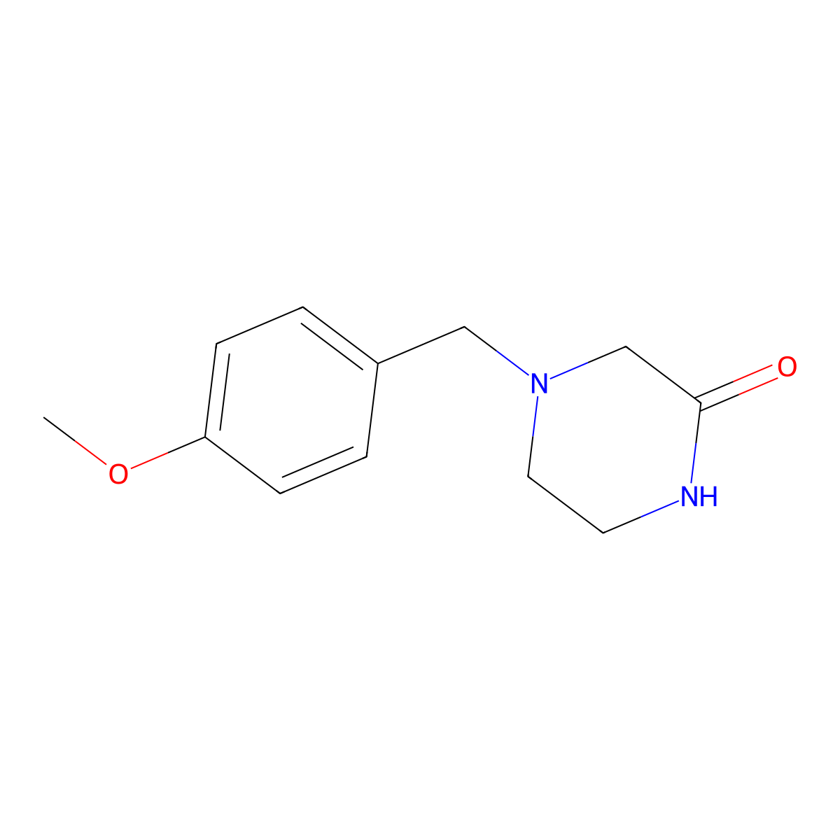 4-(4-Methoxybenzyl)piperazin-2-one molecular structure, CAS 1578249-63-4