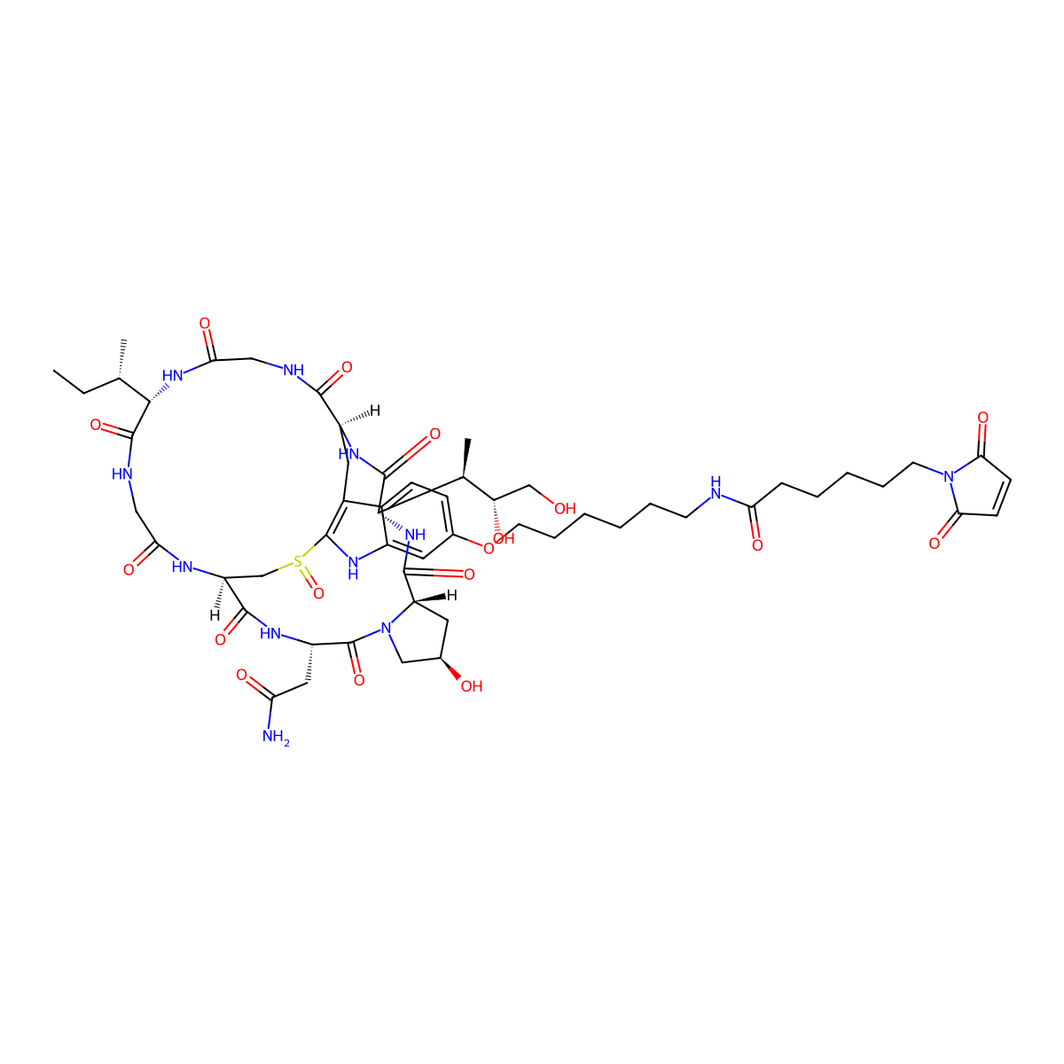Mal-C6-alpha-Amanitin molecular structure, CAS 1578249-76-9