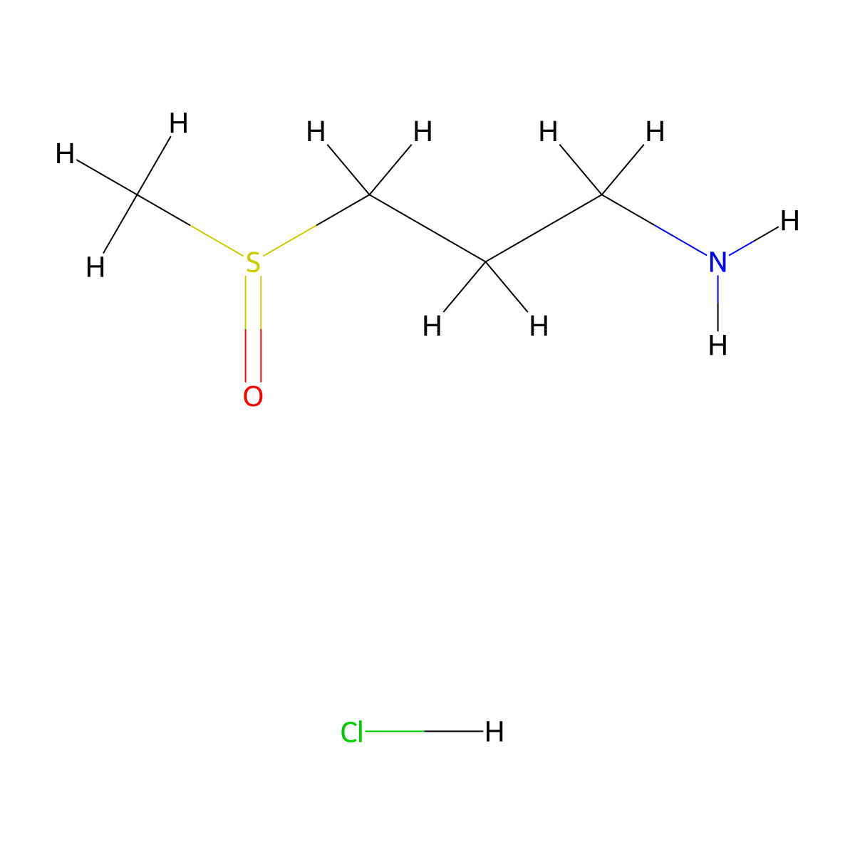 3-Methanesulfinylpropan-1-amine hydrochloride molecular structure, CAS 157825-87-1