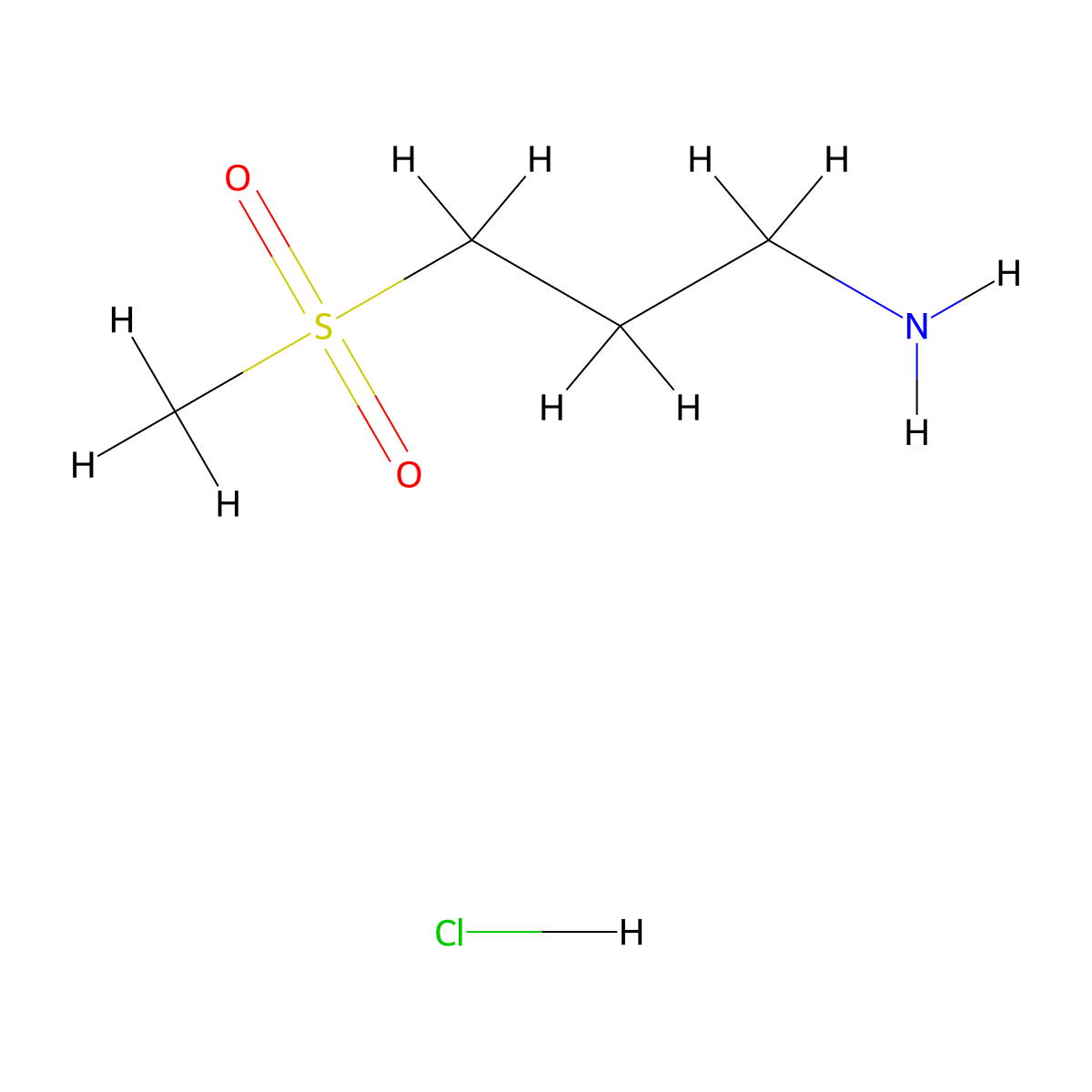 3-Methanesulfonylpropan-1-amine hydrochloride molecular structure, CAS 157825-88-2