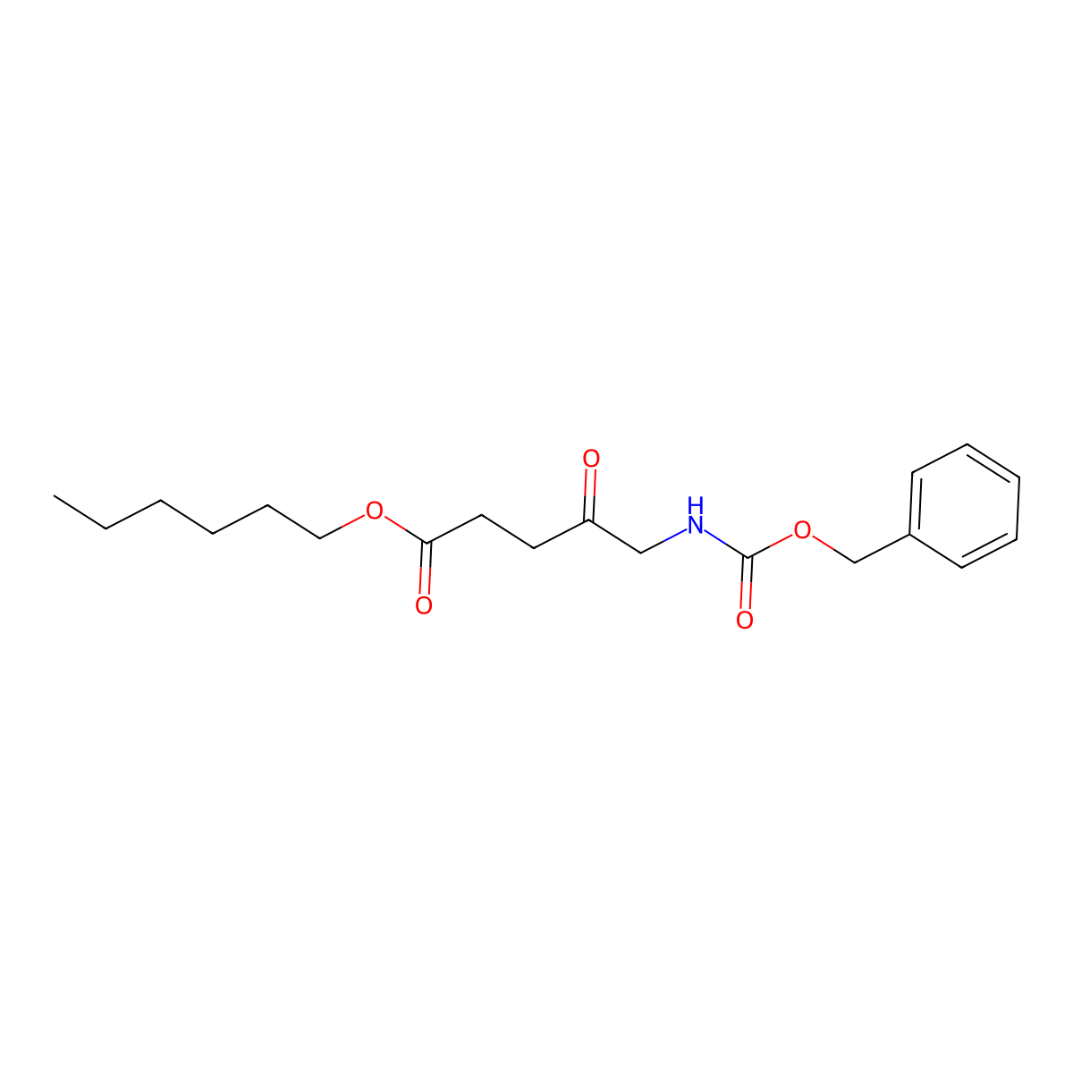 Hexyl 5-{[(benzyloxy)carbonyl]amino}-4-oxopentanoate molecular structure, CAS 1578267-50-1