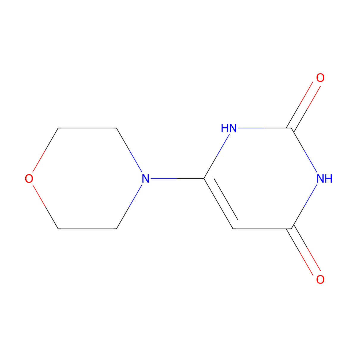 6-morpholinopyrimidine-2,4(1H,3H)-dione molecular structure, CAS 15783-46-7