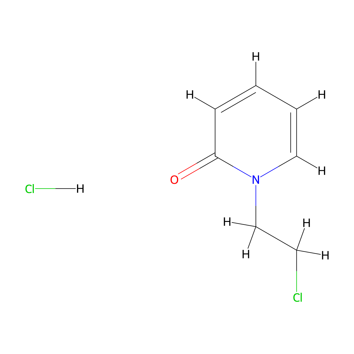 1-(2-chloroethyl)pyridin-2(1H)-one hydrochloride molecular structure, CAS 15783-85-4