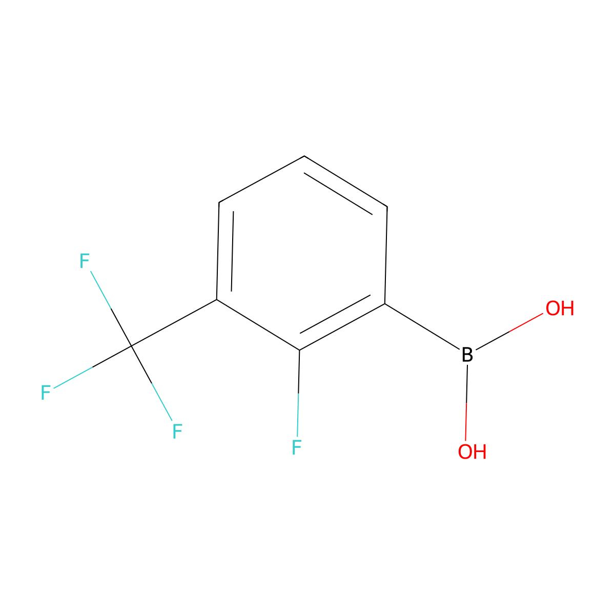 2-Fluoro-3-(trifluoromethyl)benzeneboronic acid molecular structure, CAS 157834-21-4