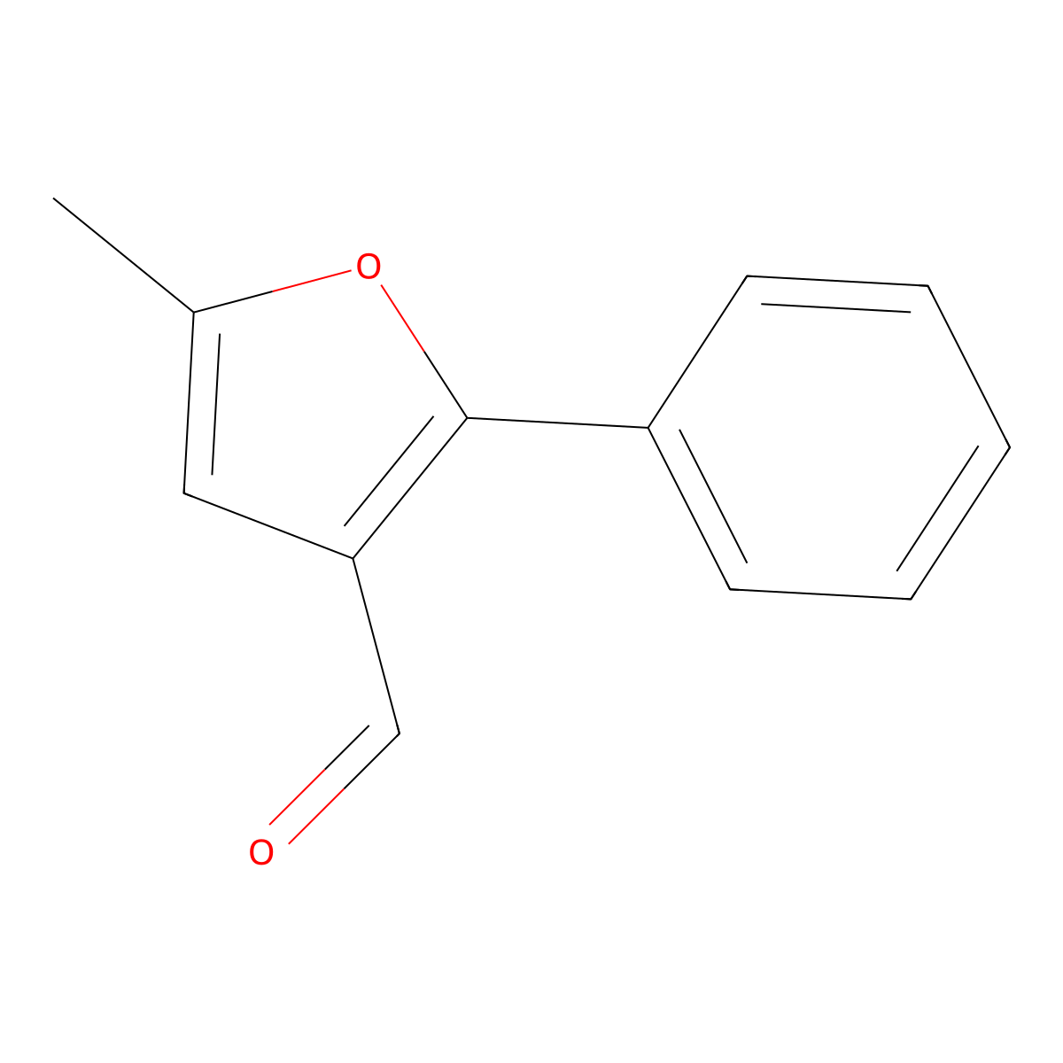 5-Methyl-2-phenyl-3-furaldehyde molecular structure, CAS 157836-53-8