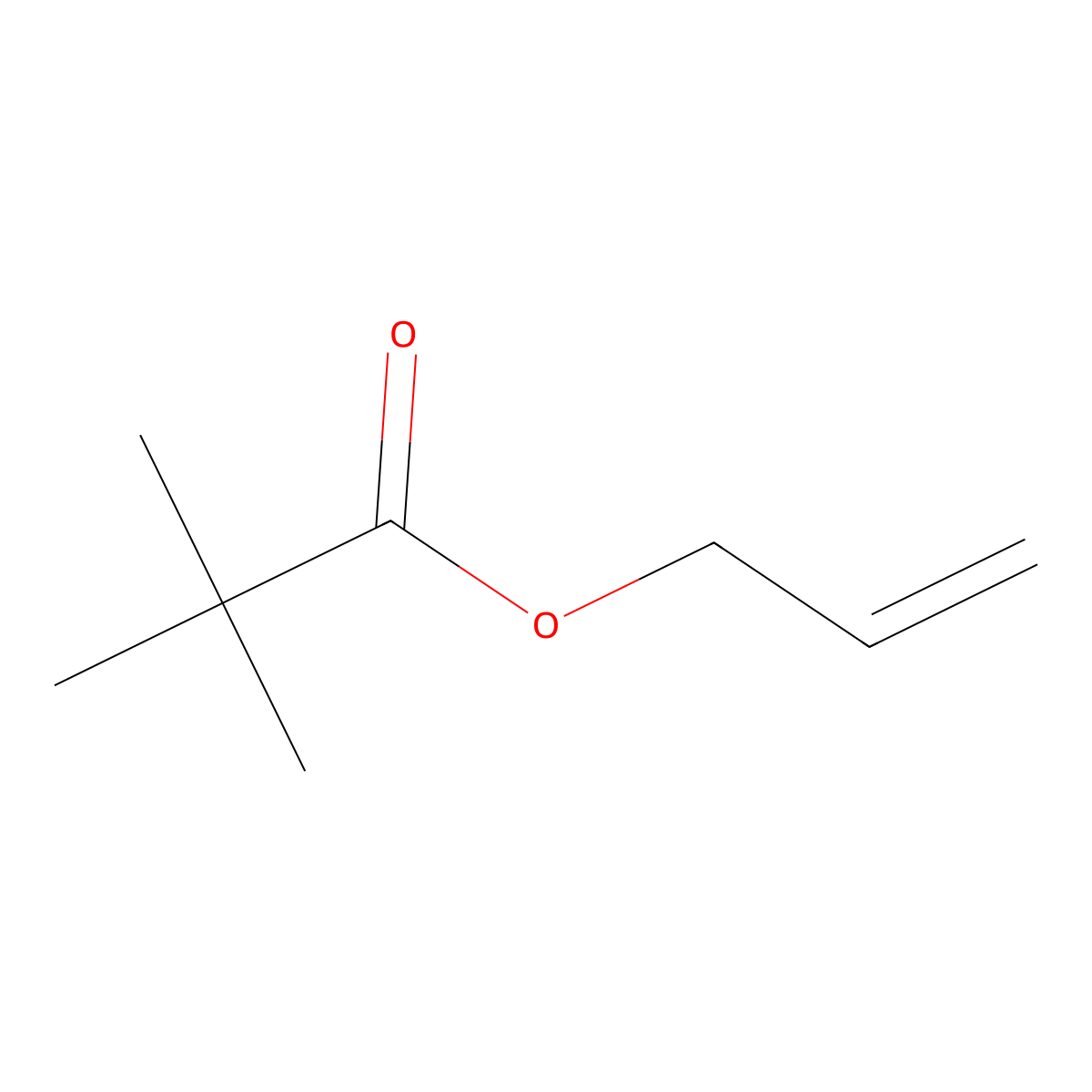 Prop-2-en-1-yl 2,2-dimethylpropanoate molecular structure, CAS 15784-26-6