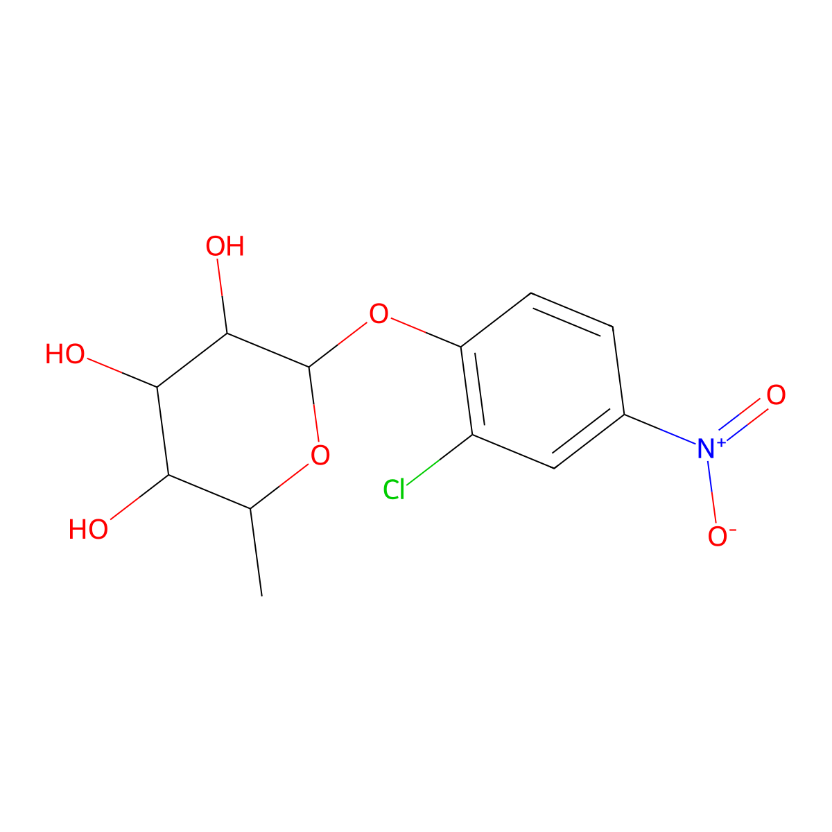 2-chloro-4-nitrophenyl alpha-L-fucopyranoside molecular structure, CAS 157843-41-9