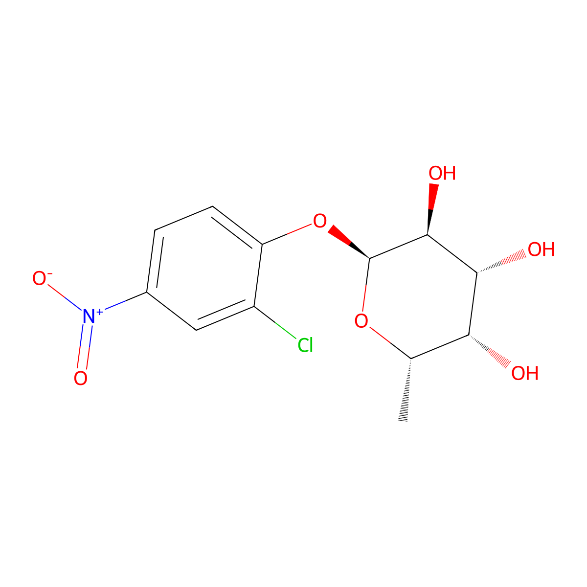 2-chloro-4-nitrophenyl alpha-L-fucopyranoside molecular structure, CAS 157843-41-9