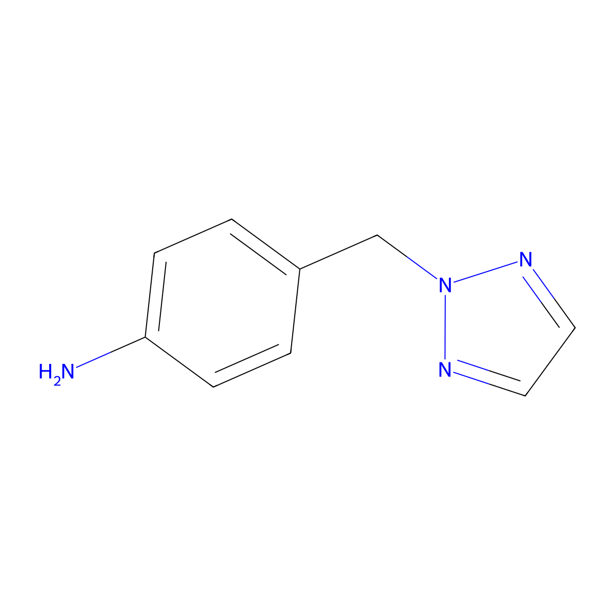 4-(1,2,3-Triazol-2-yl-methyl)-aniline molecular structure, CAS 157846-00-9