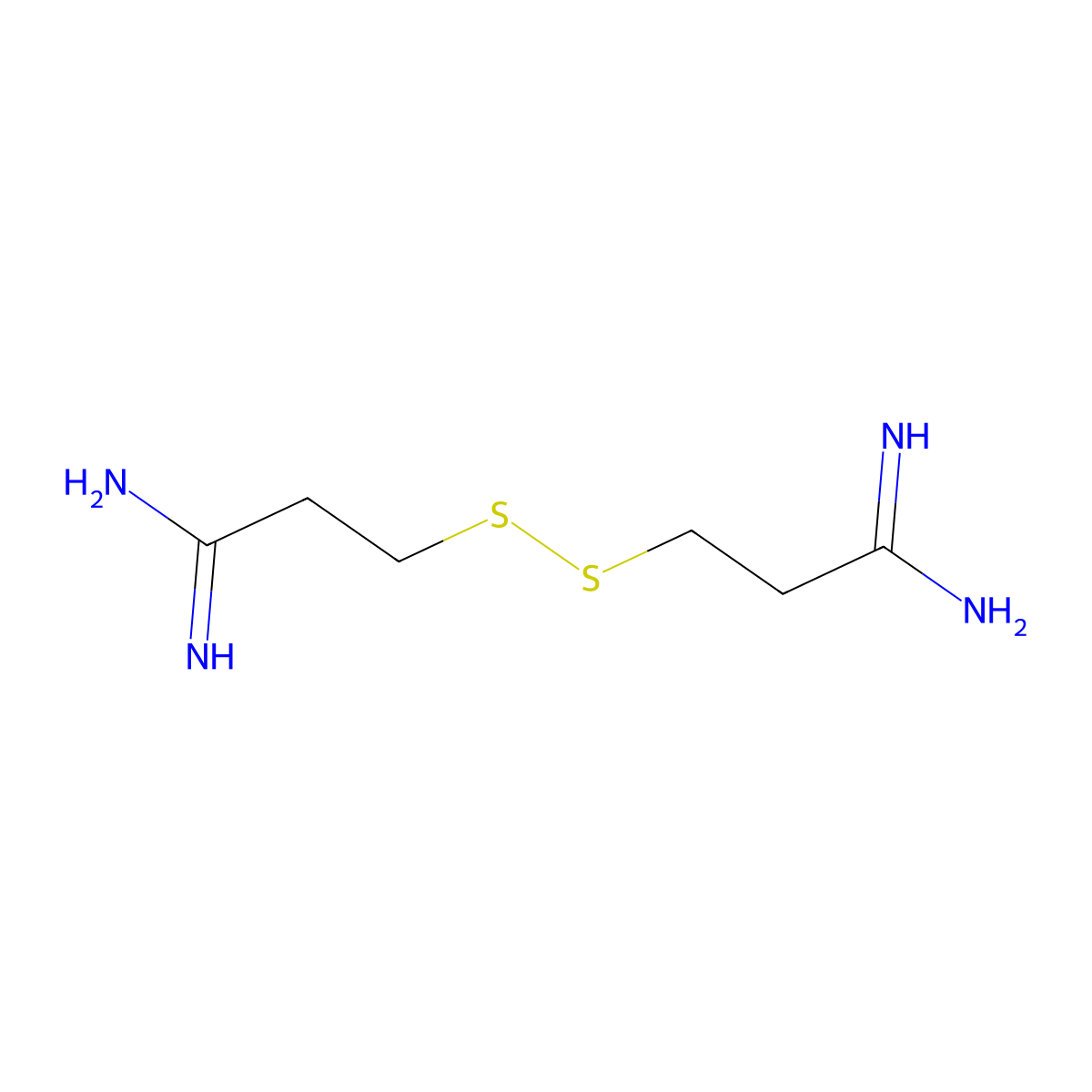 3-[(2-Carbamimidoylethyl)disulfanyl]propanimidamide molecular structure, CAS 15785-94-1