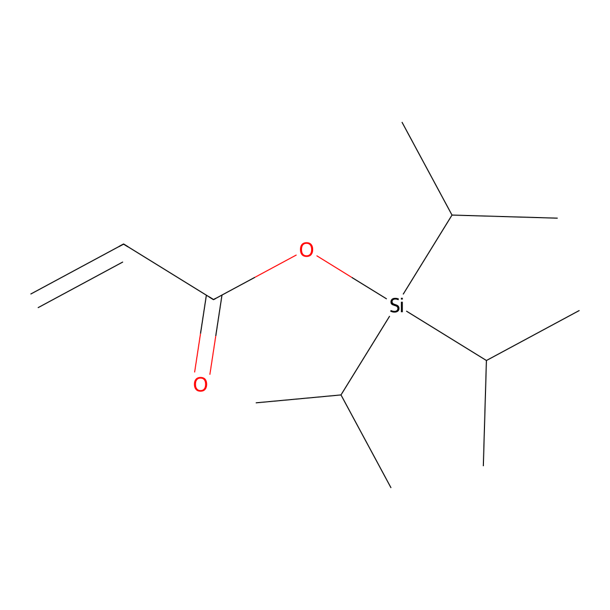 Triisopropylsilyl acrylate molecular structure, CAS 157859-20-6