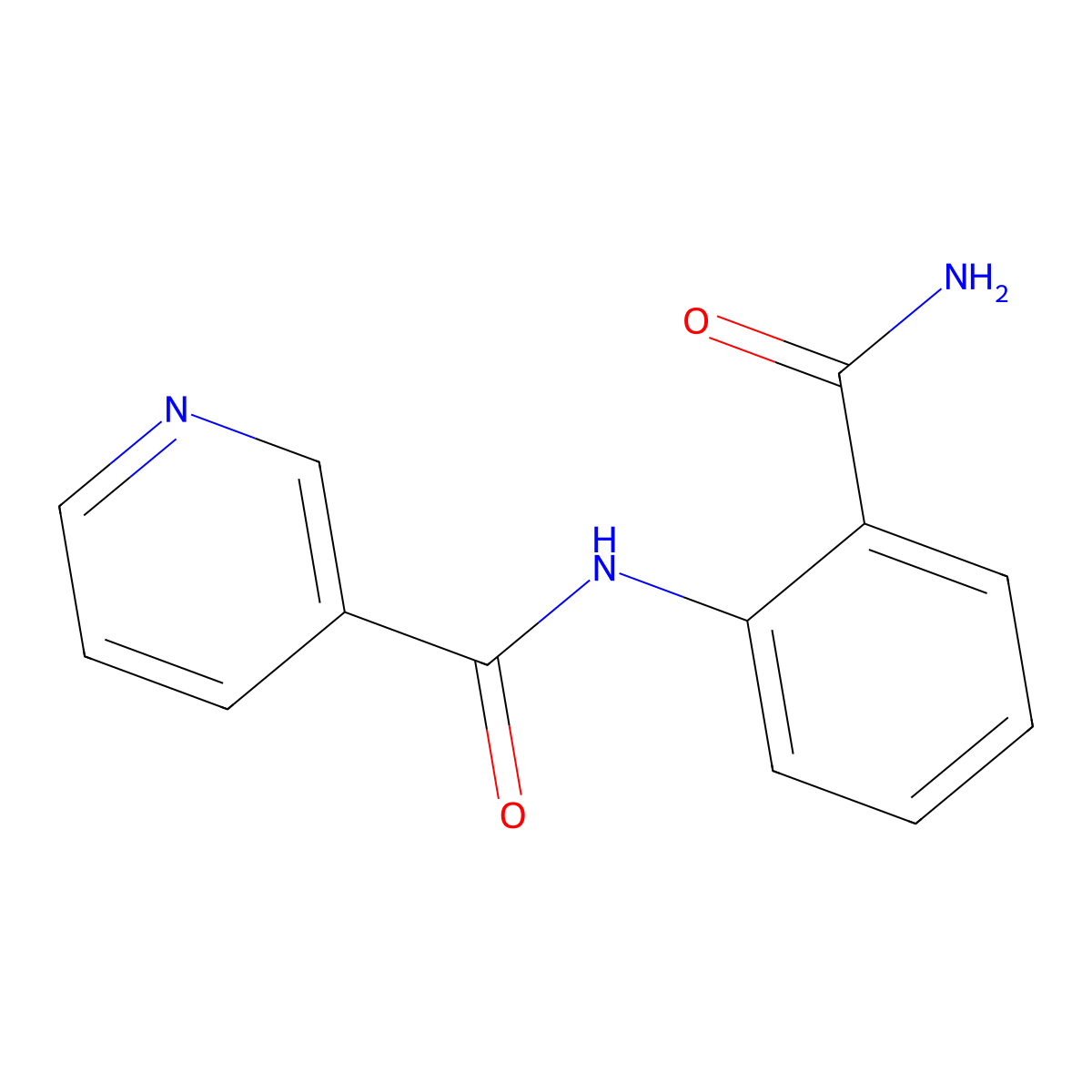 N-(2-carbamoylphenyl)pyridine-3-carboxamide molecular structure, CAS 157864-28-3