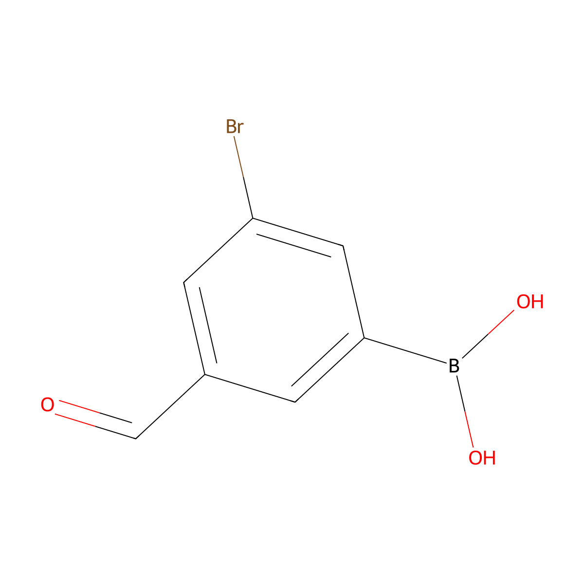 (3-Bromo-5-formylphenyl)boronic acid molecular structure, CAS 157866-06-3
