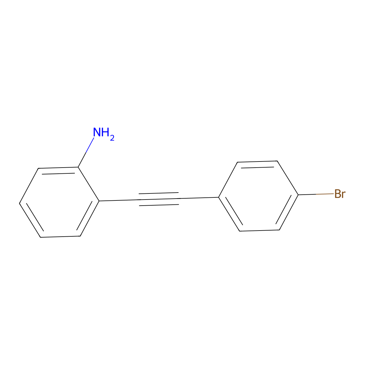 2-((4-Bromophenyl)ethynyl)aniline molecular structure, CAS 157869-13-1