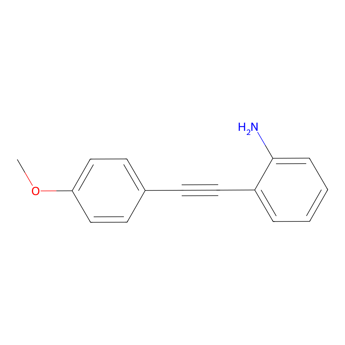 2-[2-(4-Methoxyphenyl)ethynyl]benzenamine molecular structure, CAS 157869-15-3