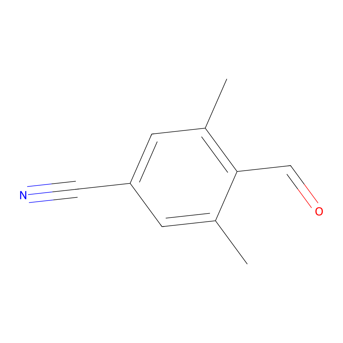 4-Formyl-3,5-dimethylbenzonitrile molecular structure, CAS 157870-16-1