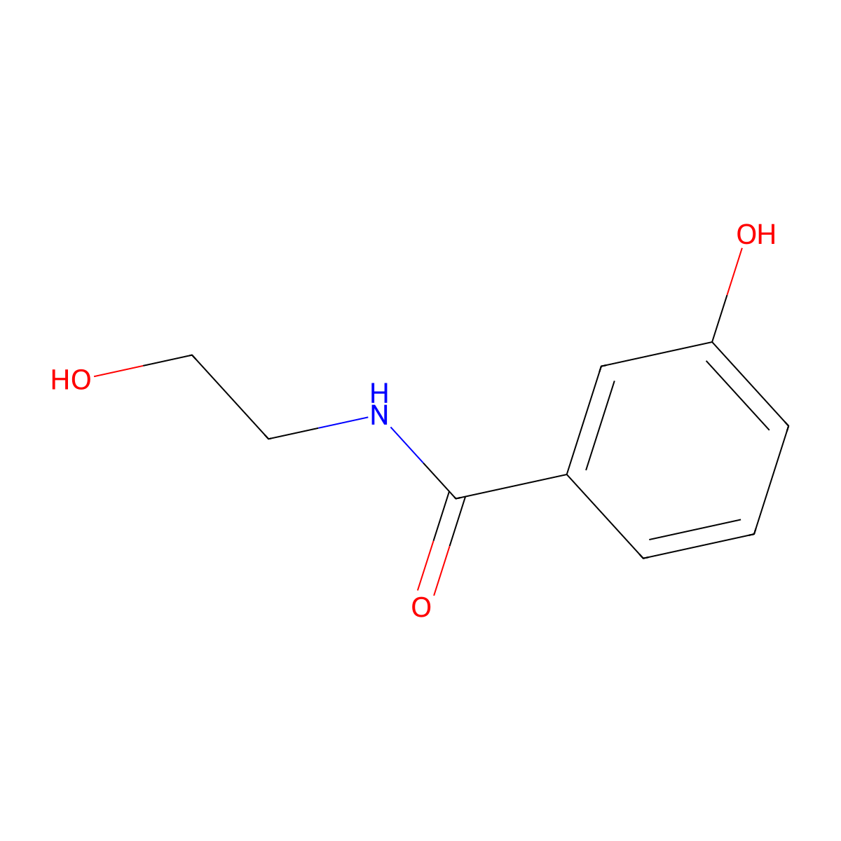 3-hydroxy-N-(2-hydroxyethyl)benzamide molecular structure, CAS 15788-99-5