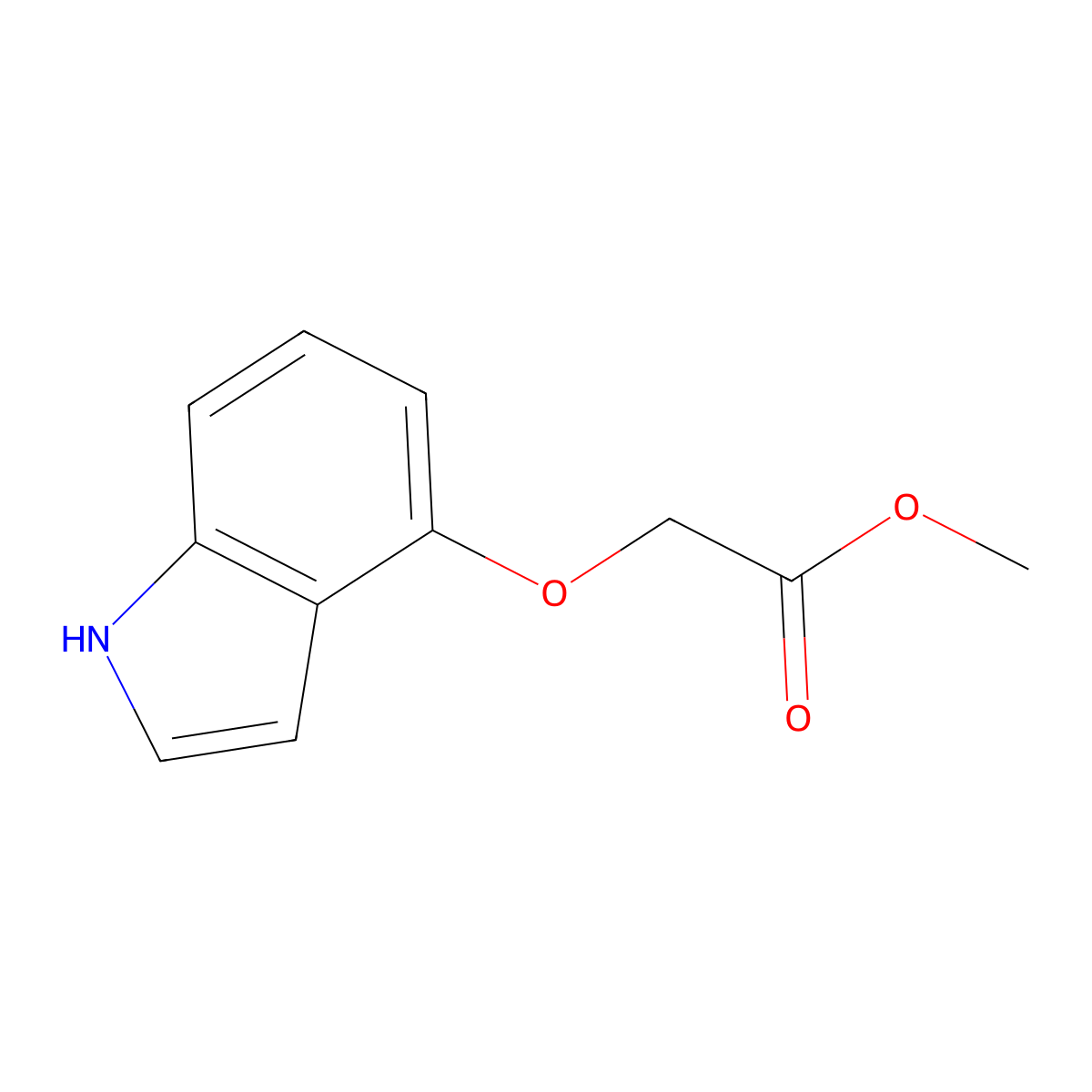 methyl 2-(1H-indol-4-yloxy)acetate molecular structure, CAS 157889-30-0
