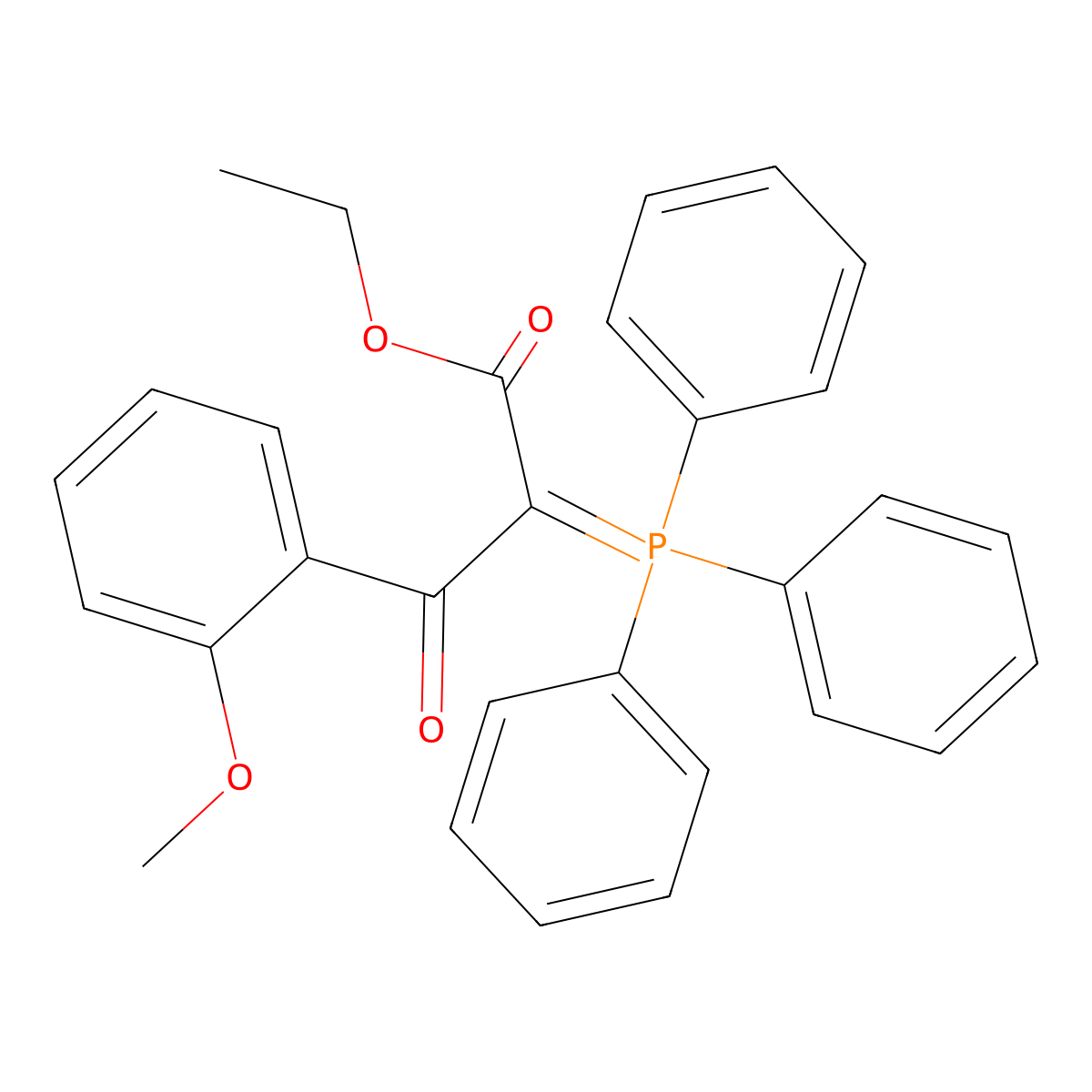 Ethyl 2-methoxy-beta-oxo-alpha-(triphenylphosphoranylidene)benzenepropanoate molecular structure, CAS 157889-57-1