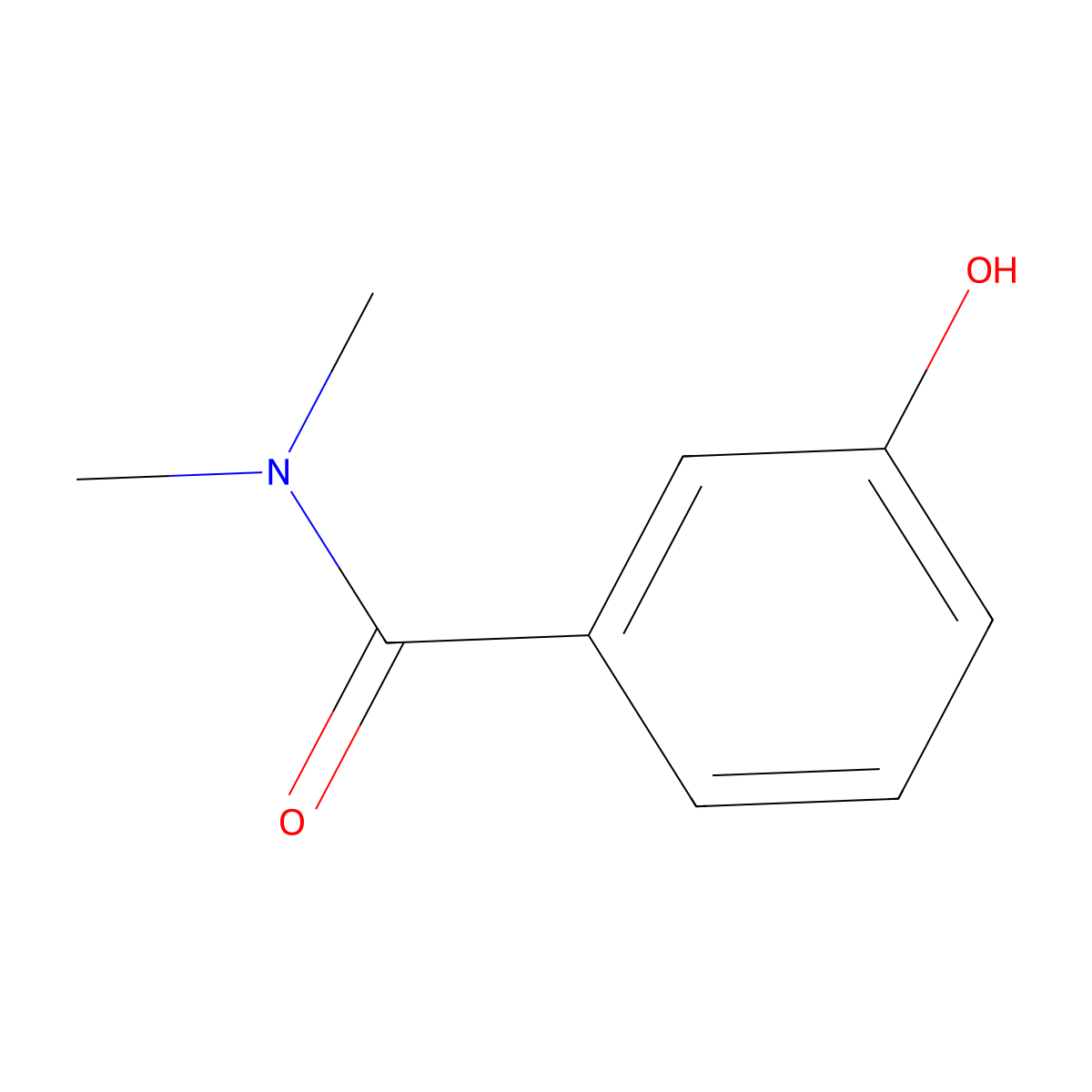 3-hydroxy-N,N-dimethylbenzamide molecular structure, CAS 15789-03-4