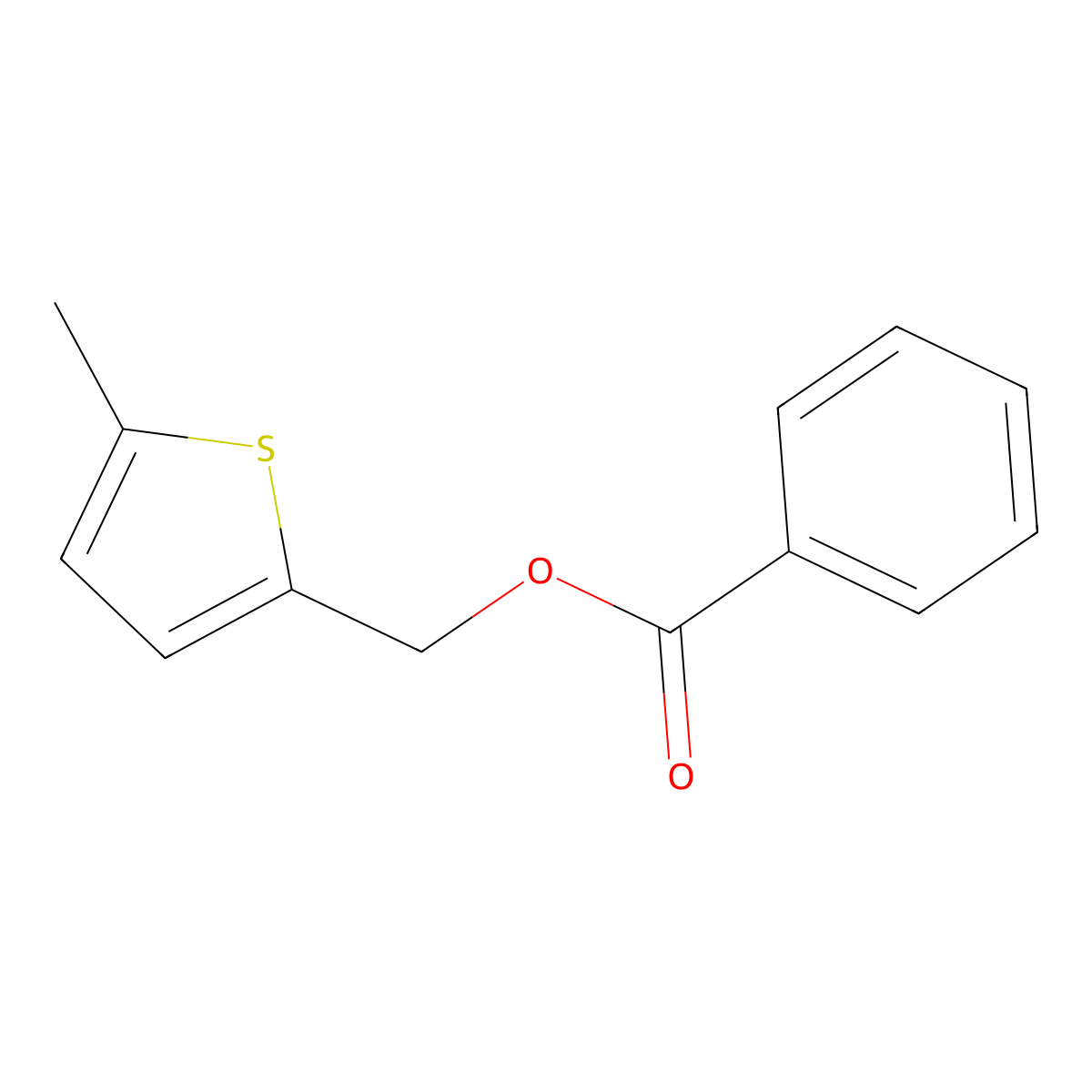 (5-methylthiophen-2-yl)methyl Benzoate molecular structure, CAS 157890-50-1
